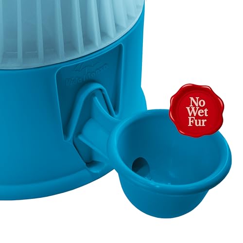 Pet Water Dispenser for Dogs and Cats, 67.6 oz – Gravity-Fed Water Bowl for Clean Drinking, Prevents Wet Fur, BPA-Free Polypropylene, Vida Mansa (Clear Light Blue) - color: Clear Light Blue