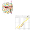 Rat Hammock for Cage & Sugar Glider Toys, Elastic Climbing Ropes, Hanging Toys, Warm Sleeping Nest, Fabric, Plush Fabric, Small, Indoor, Flexible and Rigid Combination, 1pc Random Color