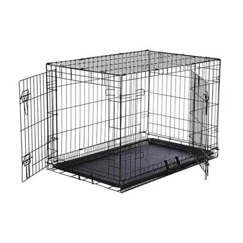 Garvee 42 Inch Dog Crate, Portable Dog Crate with Slide Out Tray, Top & Front Door, Folding Small Critter Cage for Dog, Cat, Bunny, Ferret, Chinchilla, Cat, Rat