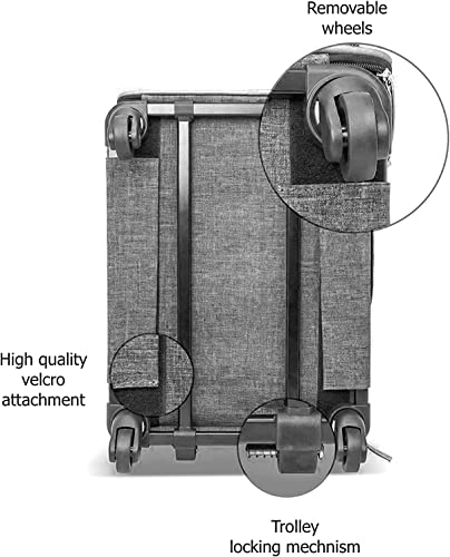 Airline Approved Expandable Premium Pet Carrier on Wheels- Two Sided Rolling Carrier- Designed for Dogs & Cats- Extra Spacious Soft Lined Carrier! (Black) (RL-PET-CARRIER-WHEELS) - color: BLACK