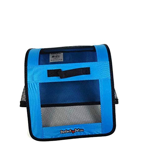Pet Travel Bag for Originals & Minis, Small Pet Carrier w/Mesh & Nylon Lining, Dog Carrier for Medium Dogs, Versatile Kitten Carrier & Puppy Carrier, Easy to Clean, Blue - Perfect Petzzz