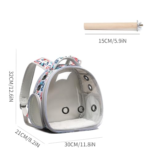Portable Travel pet Backpack Carrier Hamster Bag Guinea Pig Bird Small Dog cat Turtle Carrier Rabbit Cage Squirrel Bearded Dragon Breathable Hangbag (Hua+Accessories) - color: hua+accessories