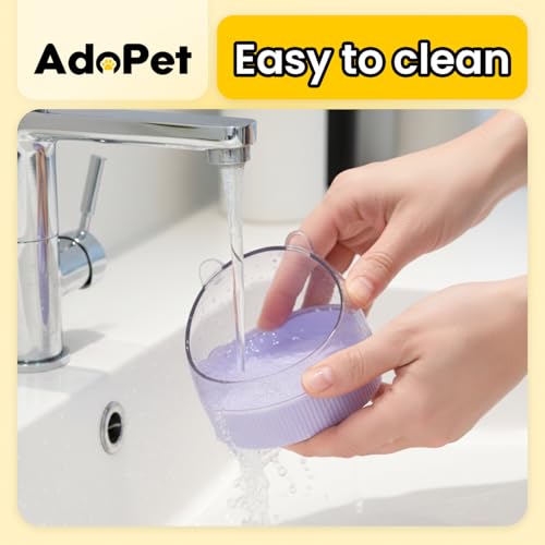 Cute Hamster Food Bowl Brown, Spill Resistant Dome Pet Feeding Dish for Small Animals, Easy Clean Durable Bowl (Purple) - color: Purple