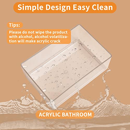 kathson Hamster Sand Bath Box Transparent Acrylic Small Animals Shower Bathtub Guinea Pigs Digging Sand Container Cage Accessories for Lemmings Gerbil Mice Hedgehog Chinchilla (Rectangle) - size: Large - Rectangle
