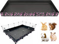DZWLKJ Waterproof Guinea Pig Cage Liner,Washable Tarp Bottom Base,Cherry Graphic,36"x48", Reusable for Rabbit, Chinchilla, Hedgehog, Ferret & Other Small Animals. - size: C&C 3x4(36x48 inches)