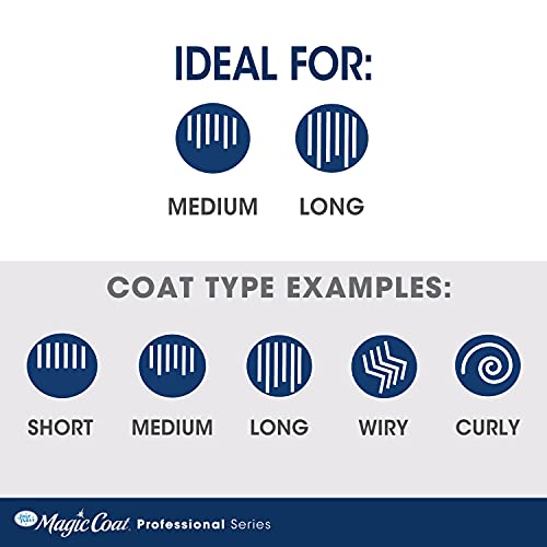 Four Paws Magic Coat Professional Series Grooming Essentials - Trimmers, Nail Clippers, and Brushes for Pets | Cat de-shedding brush, removes loose hair, smoothes coat, designed with a curved head, ergonomic handle