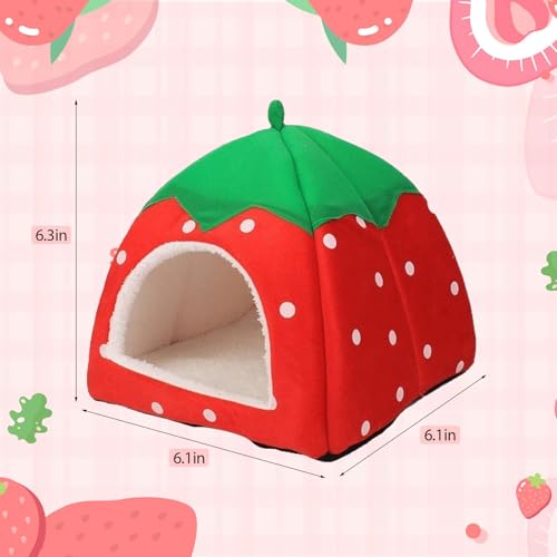 Hedgehog Hideout Small Animal Bed Nest Cave, Guinea Pig Hamster Warm House Cage Supplies Accessories