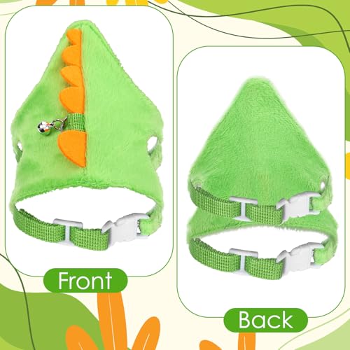 Ferret Harness and Leash Set Small Animals Vest Harness with Safe Bell Dinosaur Shaped Comfort Adjustable Vest Walking Clothes for Ferret Hedgehog Guinea Pig Rabbit Teacup Chihuahua Small Pet