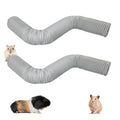 PINVNBY Plastic Tunnel for Guinea Pigs,2 Pcs Foldable Hamster Tunnels Collapsible Hamsters Fun Tube Small Animal Exercising Training Hideout Tubes for Gerbils Rats Mice Ferrets(Gray) - color: 【Grey】