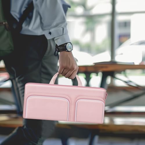 Keyboard Carrying Case for Logitech MK270 MK345 MK335 MK955 | For Office Users, Commuters, and Travelers; Organizer with Mouse and USB Receiver Pocket, Case Only - Pink - color: pink