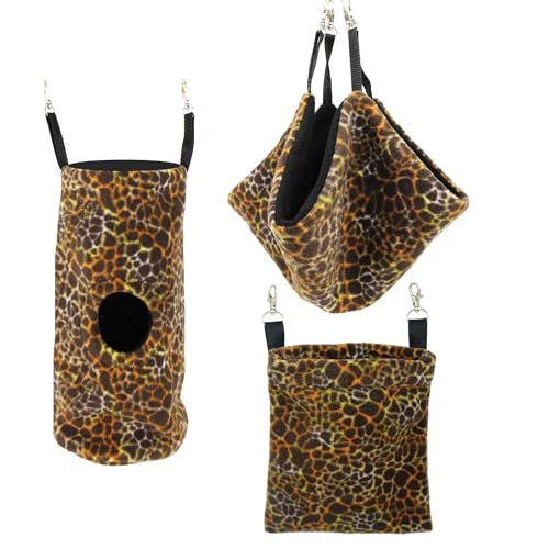 Exotic Nutrition Giraffe Pouch Set - Hammocks and Bedding for Sugar Gliders, Chinchillas, Rats, Ferrets, Rabbits, Hamsters, Squirrels, Parrots, Birds