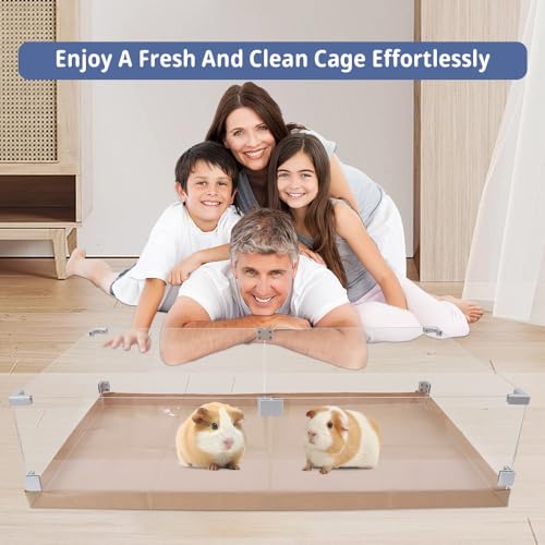 Disposable Guinea Pig Cage Liners, 48" x24 Large Liner Bag for Guinea Pig Cage Bottom, Water-Resistant Kraft Paper (4Pack) - size: (48" x 24") 4Pack