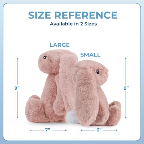 Best Pet Supplies Bunny Buddy Squeaky Plush Dog Toy - Mauve, Medium | Soft Plush, Squeaks & Crinkles, Perfect for Moderate Chewers, Toss & Fetch Play, Stress & Anxiety Reliever, Ideal Gift Toy - color: Bunny (Mauve), size: Medium