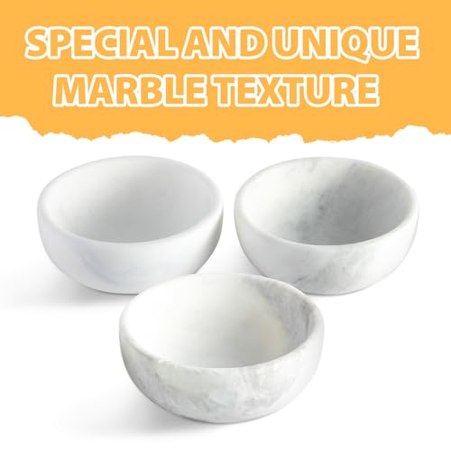 Karibiber White Dog Bowl, Marble Dog Food Bowl, Non-Slip Stone Dogs Water Bowl Large, Non-Tipping Heavy Duty Pet Bowl for Large Dogs, African Natural Marble, Holds 4.6Cups(7.5lbs) - color: Namib Fantasy, size: M