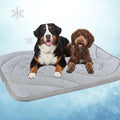Dog Cooling Mat, Anti-Slip, Thick 3D Orthopedic Summer Pad for Dogs & Cats, Q-MAX > 0.5, Non-Toxic, Machine Washable, Chew-Resistant, Portable for Crate, Bed, Sofa, Car (Cool Grey, X-Large) - size: X-Large