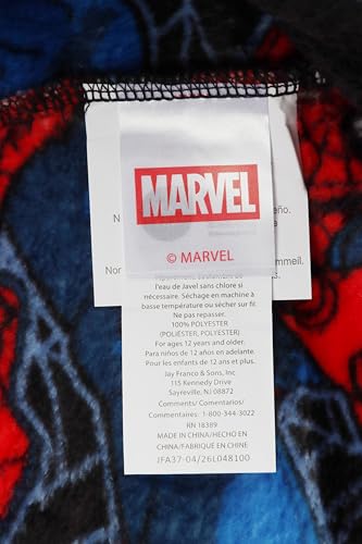 Jay Franco Wearable Throw Blanket – Oversized Plush Hooded Blanket with Pocket, Ultra Soft Cozy Fleece Throw for Lounging, Travel, Black - Spiderman, 34x38 - Adult - color: Black - Spiderman, size: Adult
