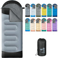 Sleeping Bags for Adults Kids - 3 Season Cold&Warm Weather Waterproof Camping Sleeping Bag - Lightweight Sleeping Bags for Camping Hiking Outdoor Travel - color: Black&Gray