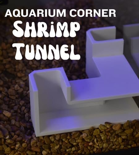 Aquarium Underground Tunnel | Fish & Shrimp Hideout for Aquariums | Unique Underground Viewing Tunnel | Made in USA (Corner Tunnel, White) - color: Corner Tunnel, White