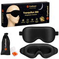 Sleep Mask for Side Sleepers, Total Blackout 3D Contoured Eye Mask for Men & Women, Zero Pressure Eye Cups, Adjustable Strap, Soft Breathable Blindfold for Travel, Nap, Sleep, Lightweight Eye Cover