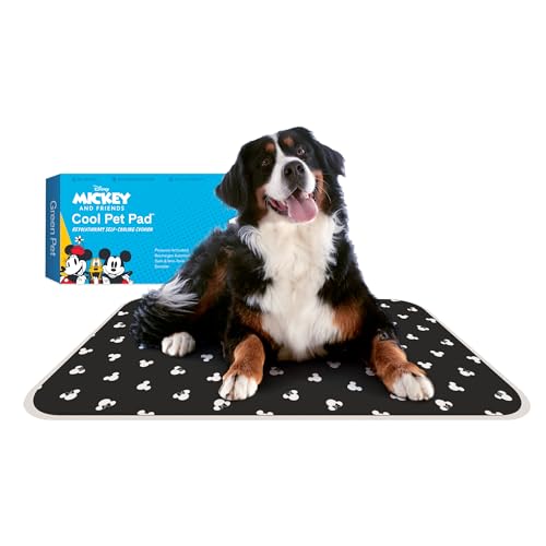 The Green Pet Shop Cool Pet Pad - Extra Large, Disney’s Mickey & Minnie Mouse - Self-Cooling, Pressure Activated Mat for Dogs & Cats from 80+ lbs - Non-Toxic Gel, No Water Needed - color: Mickey & Minnie, size: X-Large