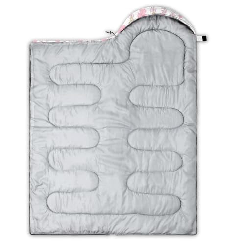 QOOMO Camping Sleeping Bags,3 Season Warm & Cool Weather,Lightweight,Waterproof Sleeping Bags for Adults & Kids,Traveling,and Outdoors,Camping Gear Equipment - color: Bow 20