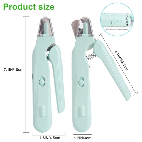 Pet Nail Clippers Dogs & Cats – Illuminates The Nail and Quick for Safe, Easy Trimming. Extra-Sharp Blades for Thick Nails, with Quick-Sensing tech to Prevent overcutting