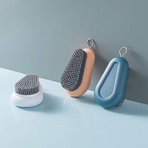 Cleaning Brush Soft Bristle Brush Laundry Scrub Brush Clothes & Shoes Brush | 2 Pack Scrubbing Brush Easy to Grip Household Cleaning Brushes Tool for Countertops Bathtubs - color: Gray