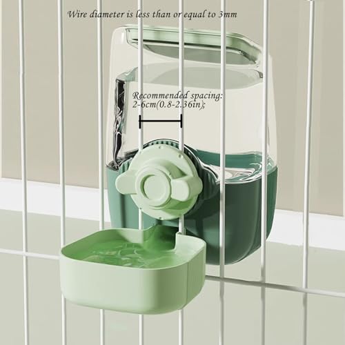 Pet Hanging Automatic Feeders Drinking Bowls，Gravity Rabbit Feeder and Water Set，Cage Cat Food Bowl Feeding Station for Puppy Kitten Chinchilla Hedgehog Guinea Pig Ferret (Pink Blue-Water) - color: Pink Blue-Water