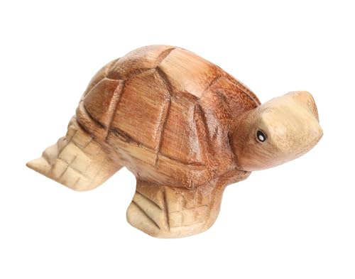 Turtle Wooden Hand Carved Wooden Turle Statue, Sculpture Art Decorative Rustic Home Decor Accent Handmade Handcrafted Decoration. (Natural Color Turle) - color: Natural Color Turle