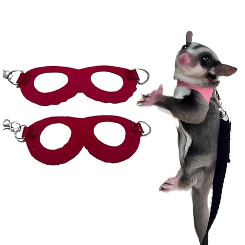 Sugar Gliders Harness Leash Set, 3 Pack Harness and Leash Set for Sugar Gliders, Ferret, Hamster, Rat, Squirrel, Small Animals (Purple) - color: Purple