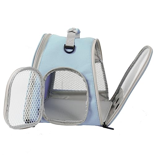 Guinea Pig Carrier Backpack, Clear Bubble Window Backpack for Guinea Pig, Bunny Rat Bird (Blue, Carrier) - color: Blue