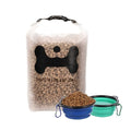 ANVS Silicone Pet Food Storage Bag,40-Cup Dog Food Travel Bag with 2PCS Collapsible Bowls, Perfect for Camping Trip, Dog Boarding, Weekend Getaways and Travel