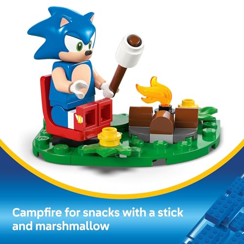LEGO Sonic the Hedgehog : Sonic’s Campfire Clash, Collectible Gaming Toy for Kids and Video Game Fans, Fun Buildable Playset for Boys and Girls Aged 7 and Up 77001