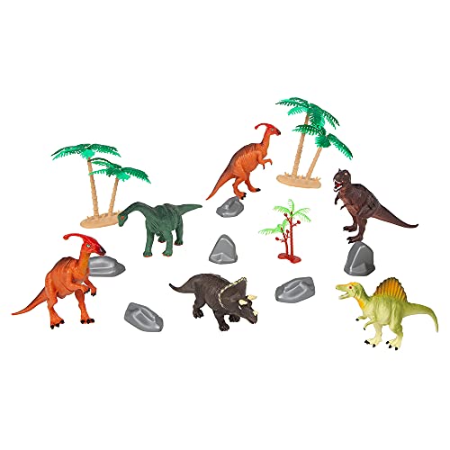 World of Animals 60-Piece Animal Figure Playset, 4 Animal Habitats, Ages 3+ | Includes Dinosaurs, Safari, Marine and Farm Animals with Trees, Coral and Rocks for Habitat Learning and Pretend Play