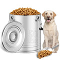 Stainless Steel Dog Food Storage Container,50LB/55LB Airtight Dog Food Storage Container with Lid to Keep Fresh,Easy Clean Large Pet Food Storage Container with Scoop for Cat Food,Chicken Feed,Rice - size: 50 LBS