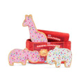 BarkBox Animal Squeakers 4-in-1 Interactive Plush Dog Toy | Squeaky Dog Toys with Crinkle Box and Treat-Hiding - For Extra Small to Small Dogs and Puppies - color: Animal Squeakers Snacks