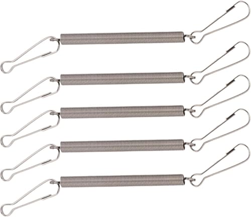 10Pcs Spring with 2 Clips Used Singly or in Combination to Hold Rabbit Water Dispenser Drinking Bottle for Small Animals Feeding and Watering Supplies