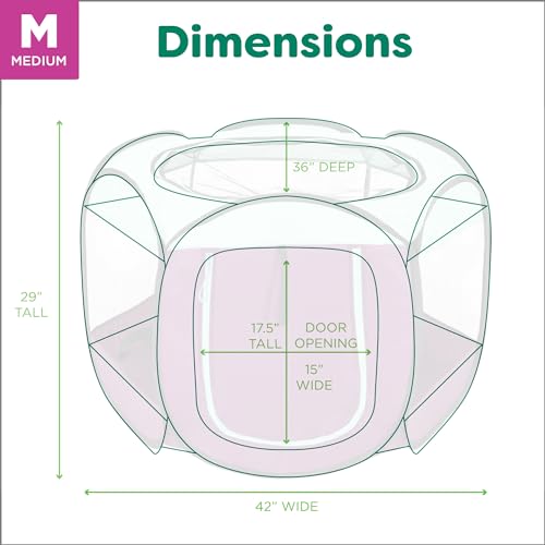 Furhaven Portable Pet Playpen for Dogs & Cats, Extra Large Indoor Kitten Playpen with Mesh Sides, Foldable Dog Playpen for Small Dogs, Pop Up Travel Dog Pen, X-Large, Pet Crate with Mesh Sides, Navy - color: Purple, size: Medium