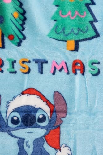 Jay Franco Kids Christmas Hugger Set – 12" Plush Pillow Buddy & 46" x 60" Fleece Throw Blanket, Ultra-Soft Bedding & Travel Set, Holiday Bedroom & Couch Décor, Blue - Stitch - color: Blue - Stitch