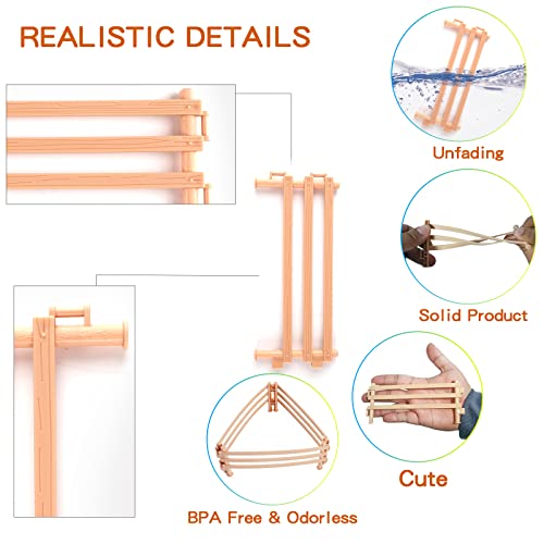 40PCS Corral Fence Toy Accessories Panel Set Farm Corral Fence with Gate Horse Paddock Barn Farm Animals for Toddlers Kids Preschool Educational Gift Sets - style: 40PCS-Flesh-colored Farm Corral Fence