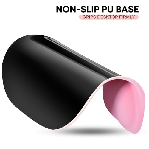 JIKIOU Ergonomic Mouse Pad with Gel Wrist Rest 2 Pack, Portable Small Pink | Upgraded-Prevent Gel Leakage, Ergonomic Design for Pain Relief, Cooling Gel filled, Smooth Lycra Surface, Non-Slip PU Base - color: 02Pink