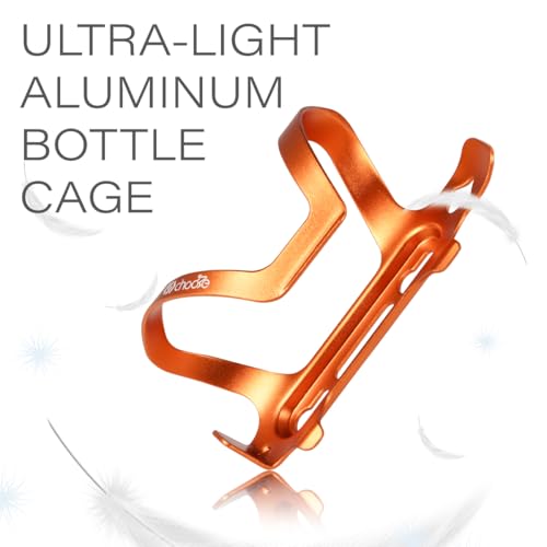 Chooee Mountain Bike Water Bottle Cage, Aluminum Bicycle Water Bottle Holder for Road Bikes Orange 2-Pack - color: Orange