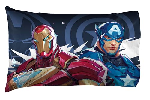 Jay Franco Kids Sheet Set with Fitted, Flat Sheets & Pillow Cover - Ultra-Soft Bedding with Pillowcase for Room Decor, Multi - Marvel Rivals, 3 Piece Twin - color: Multi - Marvel Rivals, size: 3 Piece Twin