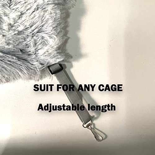 Ferret Rat Plush Hammock, Soft Bed Hammock Sugar Glide Cage Accessories for Rat Guinea Pig Chinchilla Squirrel Toy for Cage 13inch (Grey)