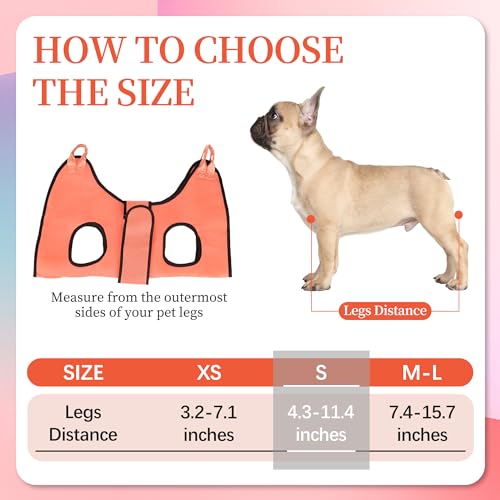 PatiencET Dog Grooming Hammock Kit | For Cats & Dogs up to 17 lb, Hanging Harness and Sling for Nail Trimming, Includes Clippers/Trimmer, File & Comb, Orange S - color: Orange, size: S (17 LB Max)
