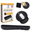 4pc Wrist Rests for Keyboard and Mouse Pad Set - Memory Foam Cushion, Black - Ergonomic Wrists Hand Arm Rest Support for Laptop Computer Desk and Gaming - Carpal Tunnel Syndrome Relief - style: Original