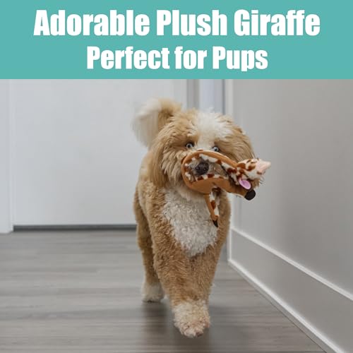 SPOT Skinneeez Giraffe 14 Inch Stuffing-Free Plush Squeaky Dog Toy – Soft Interactive Chew Toy for Small and Medium Dogs – Mess-Free Play for Light & Moderate Chewers - style: Mini Giraffe