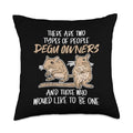 Two Types Of People Degu Owners Rat Common Degu Throw Pillow - size: 18x18