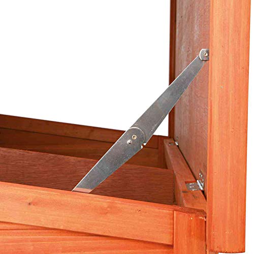 TRIXIE natura Rabbit Hutch with Run, 1-Story Elevated Outdoor Bunny House, Small Animal House for Rabbits or Guinea Pigs, Brown - style: 1-Story Rabbit Hutch, Large