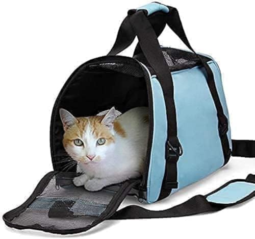 ZaneSun Cat Carrier,Soft-Sided Pet Travel Carrier for Cats,Dogs Puppy Comfort Portable Foldable Pet Bag Airline Approved (Small Blue) - color: Small-Blue